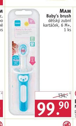 MAM Baby's brush dětský zubní kartáček, 6 M+, 1 ks