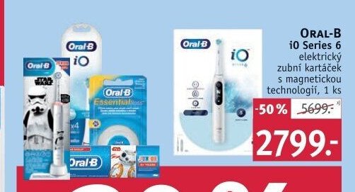 Oral-B iO Series 6 elektrický zubní kartáček s magnetickou technologií, 1 ks