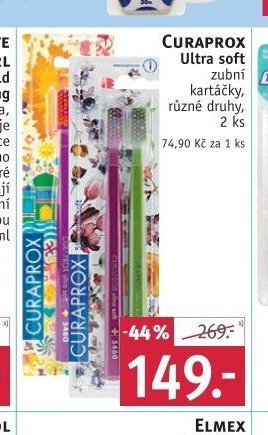 Curaprox Ultra soft zubní kartáčky, různé druhy, 2 ks