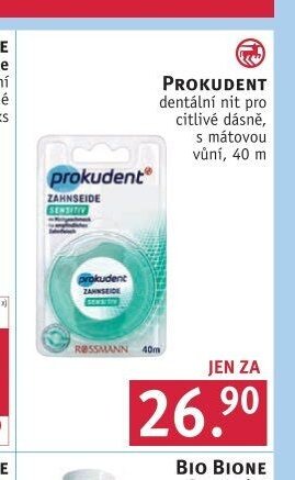 Prokudent dentální nit pro citlivé dásně, s mátovou vůní, 40 m