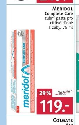 Meridol Complete Care zubní pasta pro citlivé dásně a zuby, 75 ml