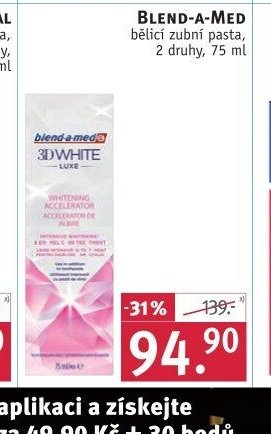 Blend-a-med bělící zubní pasta, 2 druhy, 75 ml