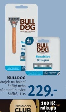 BULLDOG strojek na holení 5 břitů nebo náhradní hlavice