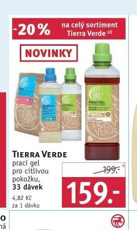 TIERRA VERDE prací gel pro citlivou pokožku, 33 dávek