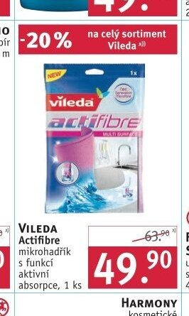 VILEDA Actifibre mikrohadřík s funkcí aktivní absorpce, 1 ks