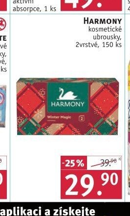 HARMONY kosmetické ubrousky, 2vrstvé, 150 ks