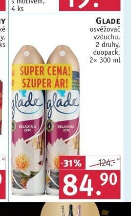GLADE osvěžovač vzduchu, 2 druhy, duopack, 2x 300 ml