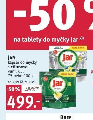 JAR kapsle do myčky