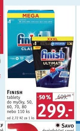FINISH tablety do myčky