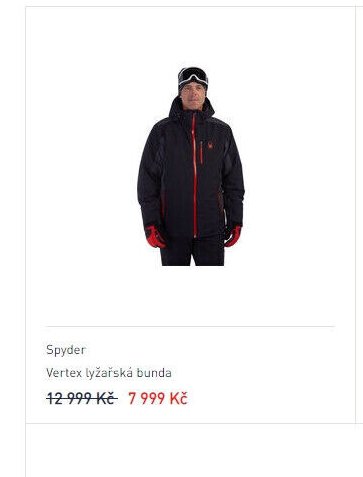 Spyder Vertex lyžařská bunda