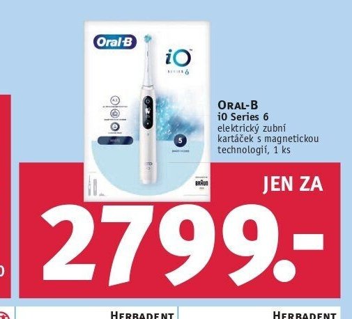 ORAL-B iO Series 6 elektrický zubní kartáček s magnetickou technologií, 1 ks