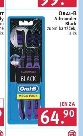 ORAL-B Allrounder Black zubní kartáček, 3 ks