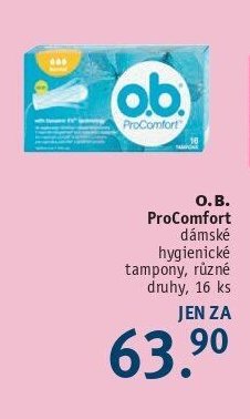 O. B. ProComfort dámské hygienické tampony