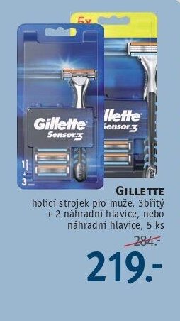 GILLETTE holicí strojek Sensor3