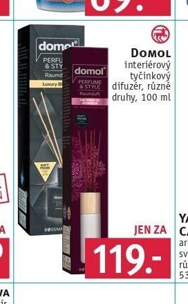 DOMOL interiérový tyčinkový difuzér, různé druhy, 100 ml