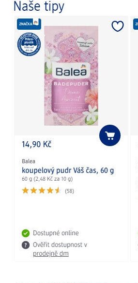 Balea koupelový pudr Váš čas, 60 g