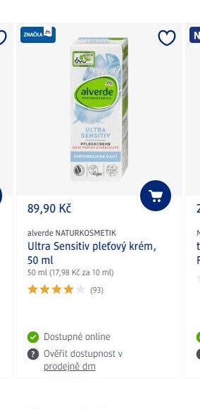 alverde NATURKOSMETIK Ultra Sensitiv pleťový krém, 50 ml