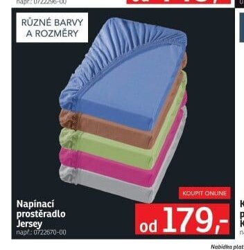 Napínací prostěradlo Jersey