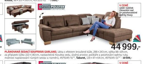 Plánovaná sedací souprava GARLAND