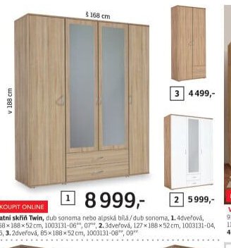 Šatní skříň Twin