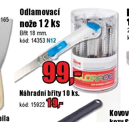 Odlamovací nože 12 ks
