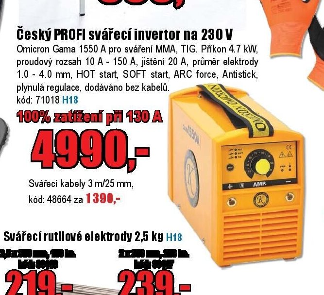 Český PROFI svářecí invertor na 230 V