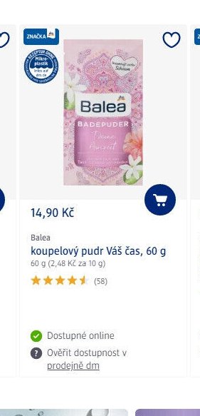Balea koupelový pudr Váš čas, 60 g