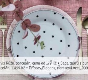 Sada talířů Black Dots (18 ks)