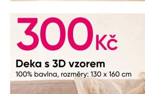 Deka s 3D vzorem