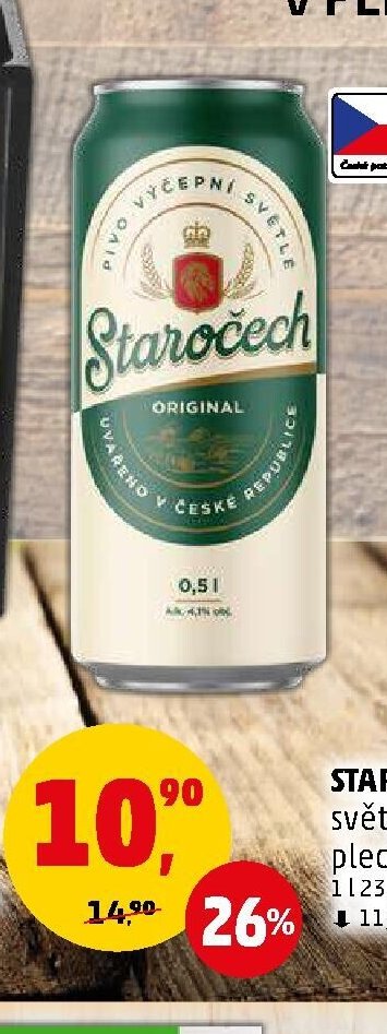 STAROČECH ORIGINAL světlé výčepní 0,5 l