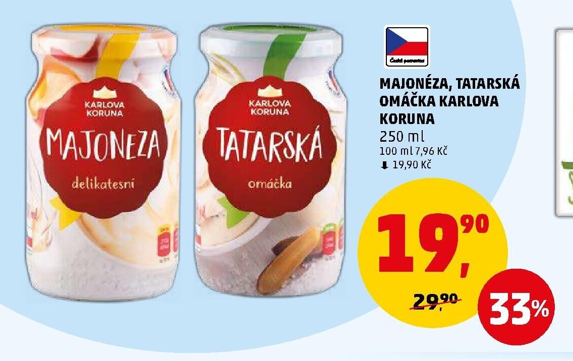 Majonéza, Tatarská omáčka Karlova Koruna 250 ml
