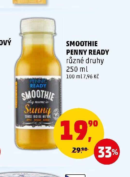 Smoothie Penny Ready různé druhy 250 ml