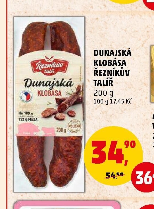 Dunajská klobása Řezníkův talíř