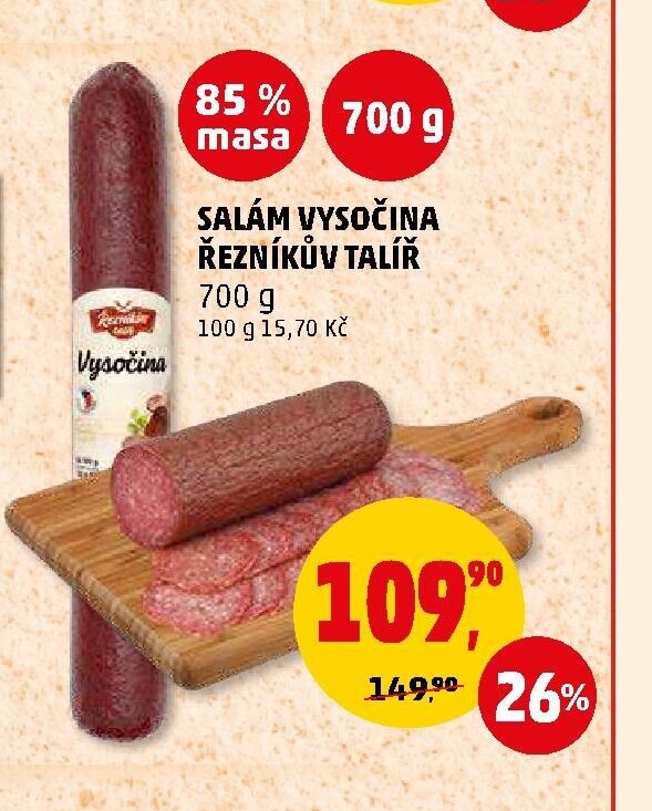 Salám Vysočina Řezníkův talíř