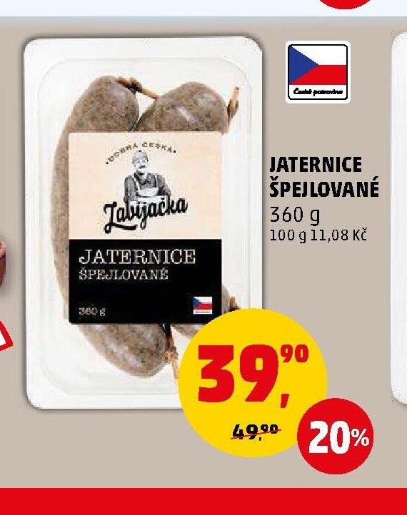 Jaternice špejlované