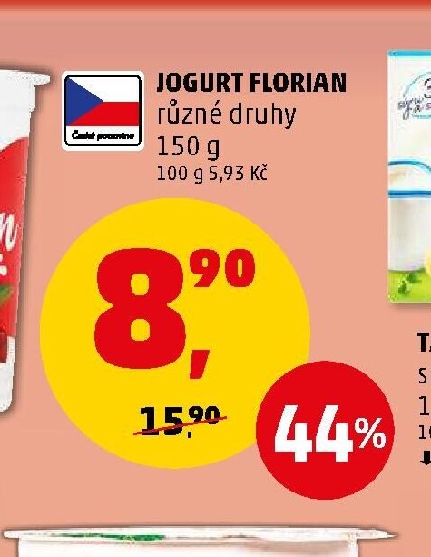 JOGURT FLORIAN různé druhy