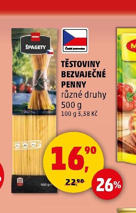 TĚSTOVINY BEZVAJEČNÉ PENNY