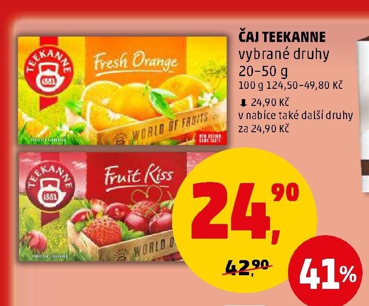 ČAJ TEEKANNE vybrané druhy