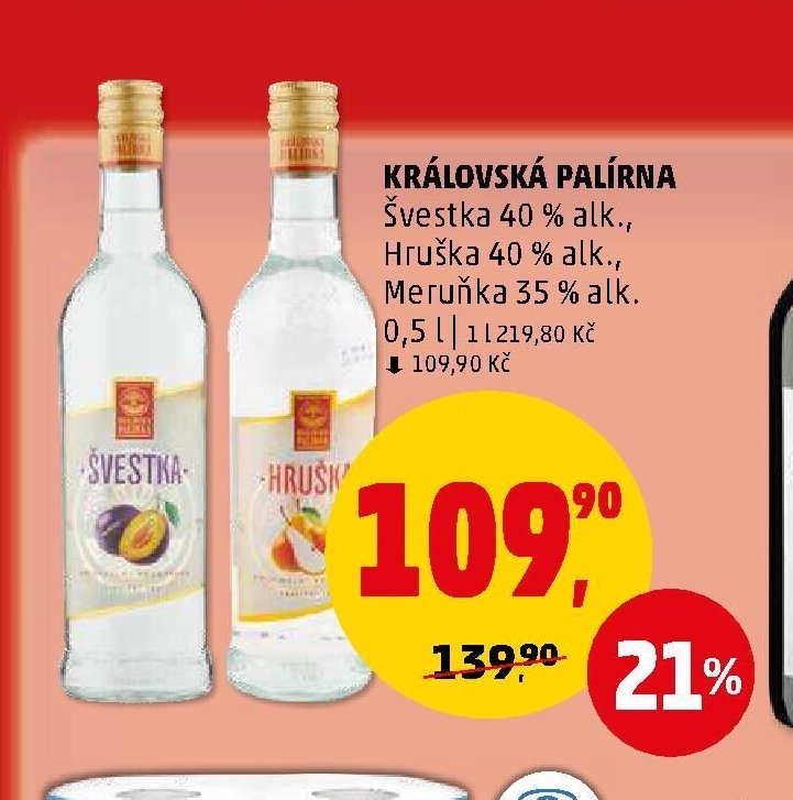 Královská palírna Švestka, Hruška, Meruňka