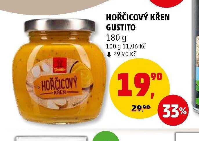 HOŘČICOVÝ KŘEN GUSTITO 180 g