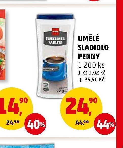 UMĚLÉ SLADIDLO PENNY 1 200 ks