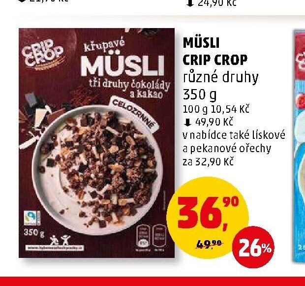MÜSLI CRIP CROP různé druhy 350 g
