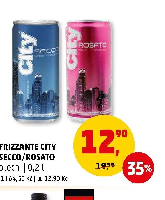 Frizzante City Secco/Rosato plech 0,2 l