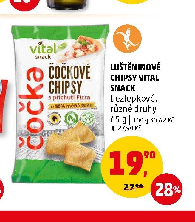 Luštěninové chipsy Vital Snack 65 g