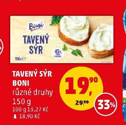 Tavený sýr Boni
