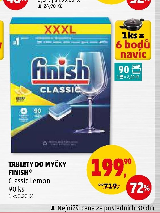 TABLETY DO MYČKY FINISH Classic Lemon 90 ks