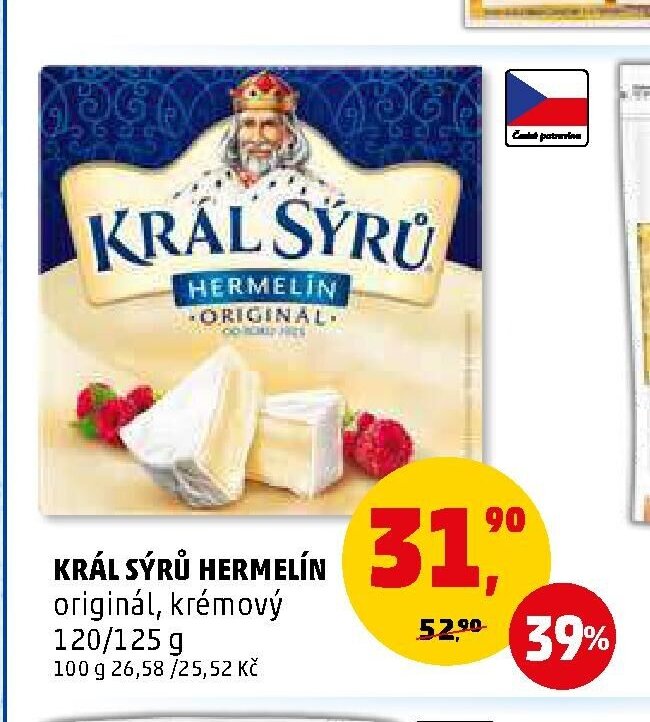 Král sýrů Hermelín