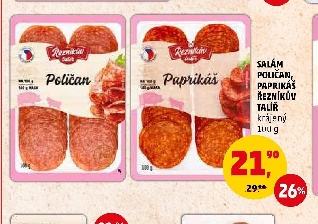 Salám Poličan, Paprikáš Řezníkův talíř krájený