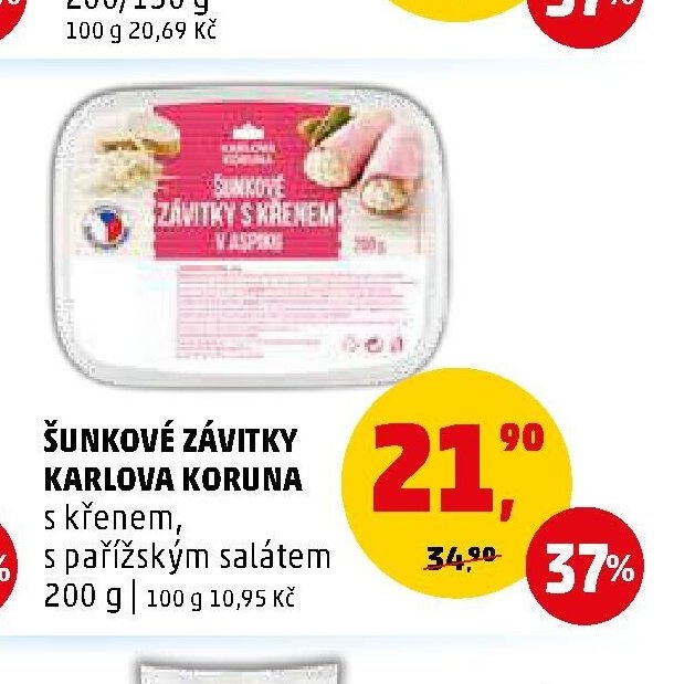 ŠUNKOVÉ ZÁVITKY KARLOVA KORUNA