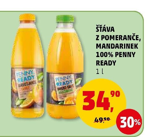 Šťáva z pomeranče, mandarinek 100% Penny Ready